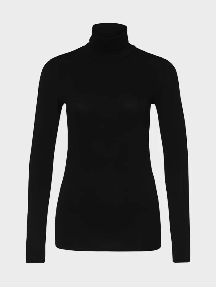 Damen Marc Cain Shirts and Tops Zarter Rollkragenpullover Black