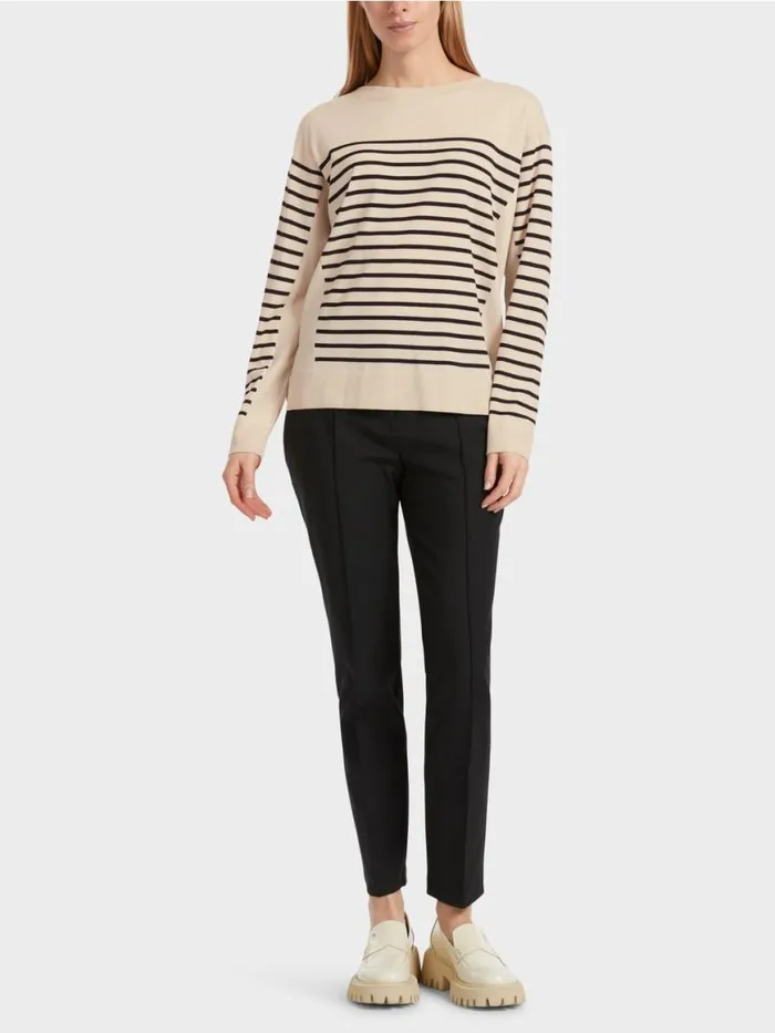 Damen Marc Cain Strick Sweater 034Rethink Together034 Blackalmond Milk