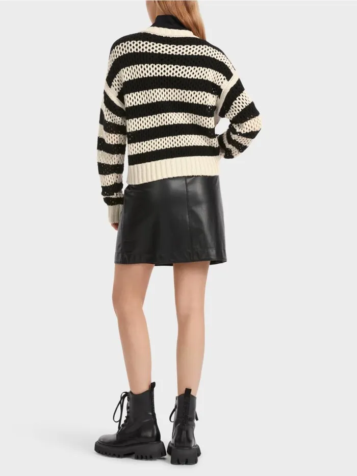 Damen Marc Cain Strick Sweater 034Rethink Together034 Blackalmond Milk