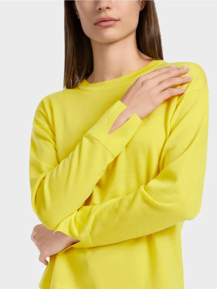 Damen Marc Cain Strick Sweater 034Rethink Together034 Soft Lemon