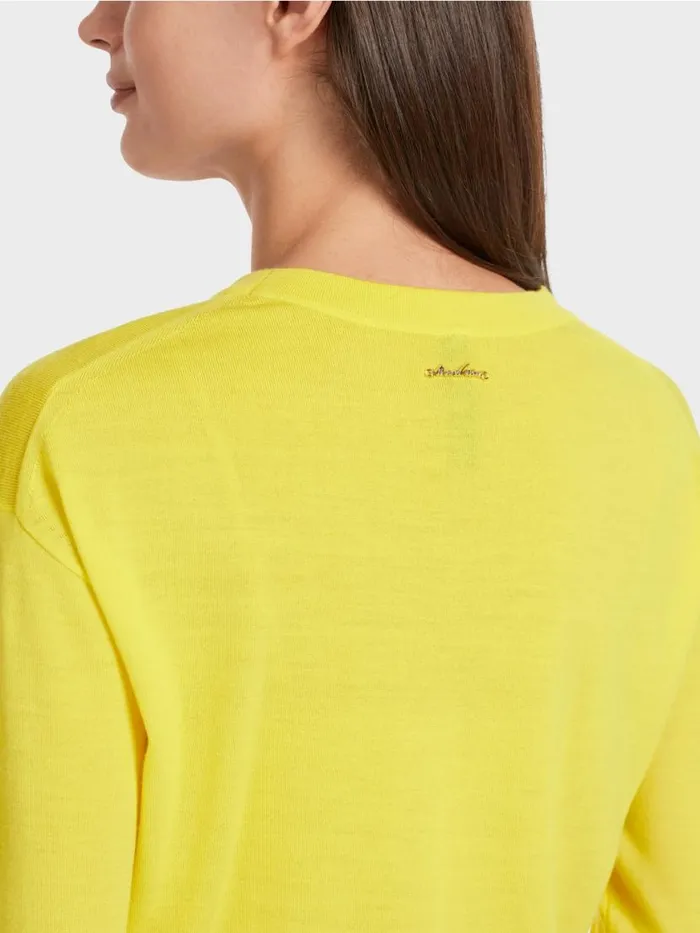 Damen Marc Cain Strick Sweater 034Rethink Together034 Soft Lemon