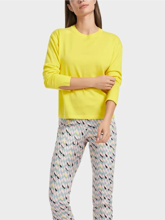 Damen Marc Cain Strick Sweater 034Rethink Together034 Soft Lemon