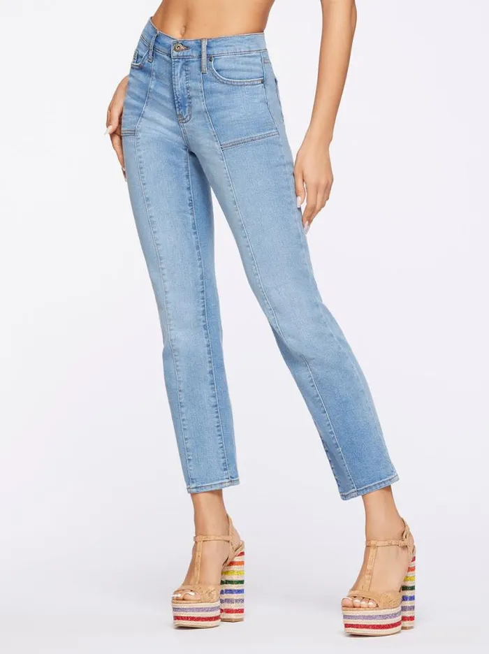 Denim Clothing Jessica Simpson Flirt High Rise Straight Crop In Awakening