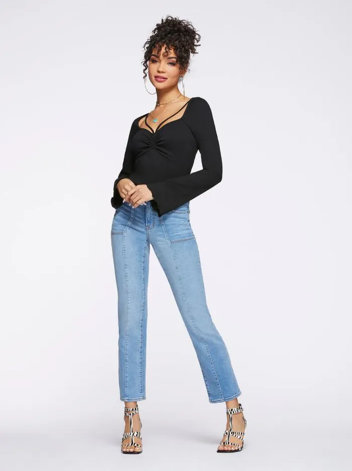 Denim Clothing Jessica Simpson Flirt High Rise Straight Crop In Awakening
