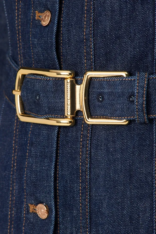 DENIM GOLD BUCKLE BELT INDIGOB Belts Scanlan Theodore Women