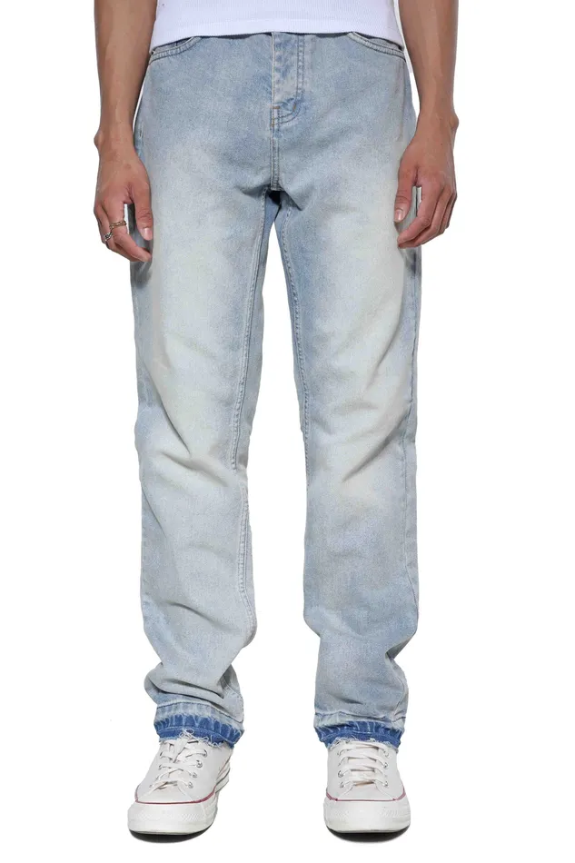 Denim Jaded London Men Shop Desert Raw Hem Jeans