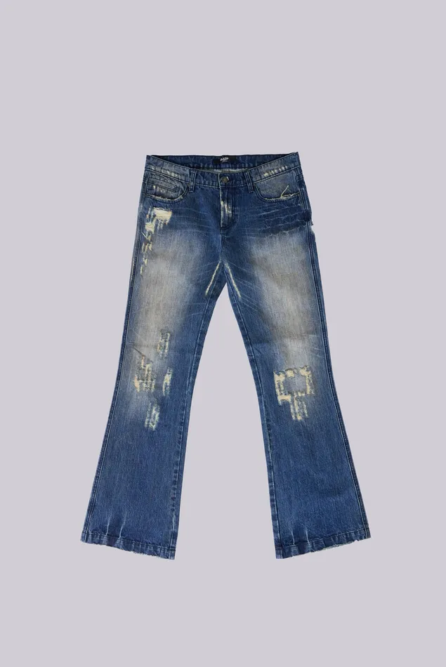 Denim Men Jaded London Shop Metal Bootcut Jeans