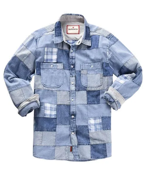 Denim Styles Perfect Patchwork Shirt Blue Joebrowns Apparel Denim Styles Perfect Patchwork Shirt Blue Joebrowns Apparel