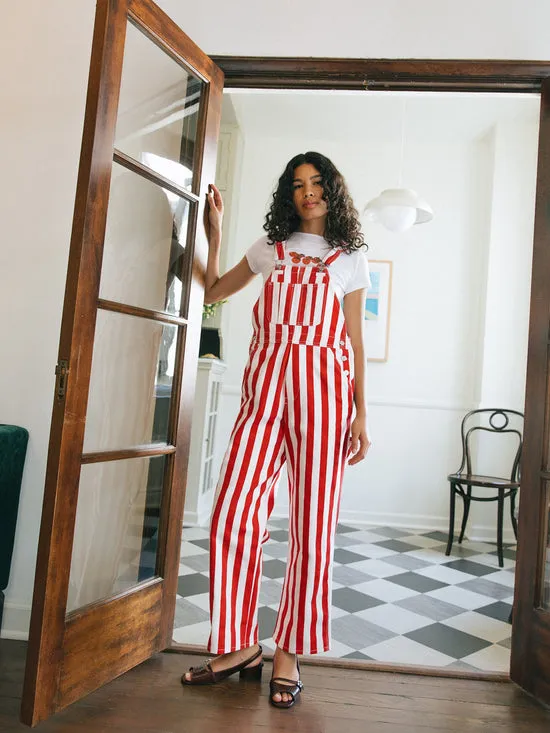Denim Women Lisa Says Gah Lucy Overall Pomodoro Stripe