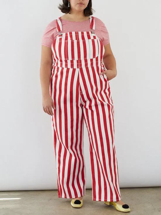 Denim Women Lisa Says Gah Lucy Overall Pomodoro Stripe