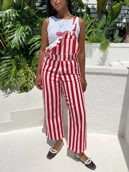 Denim Women Lisa Says Gah Lucy Overall Pomodoro Stripe