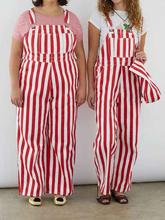 Denim Women Lisa Says Gah Lucy Overall Pomodoro Stripe