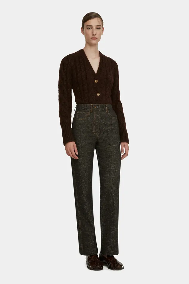 Denim Ziggy Trousers in Black Denim 8211 Emilia Wickstead Women