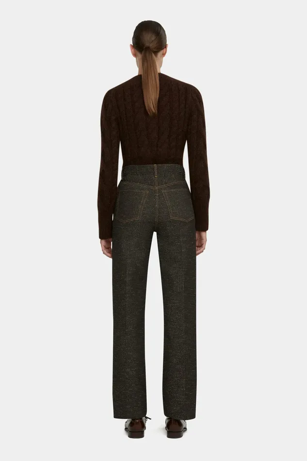 Denim Ziggy Trousers in Black Denim 8211 Emilia Wickstead Women Denim Ziggy Trousers in Black Denim 8211 Emilia Wickstead Women