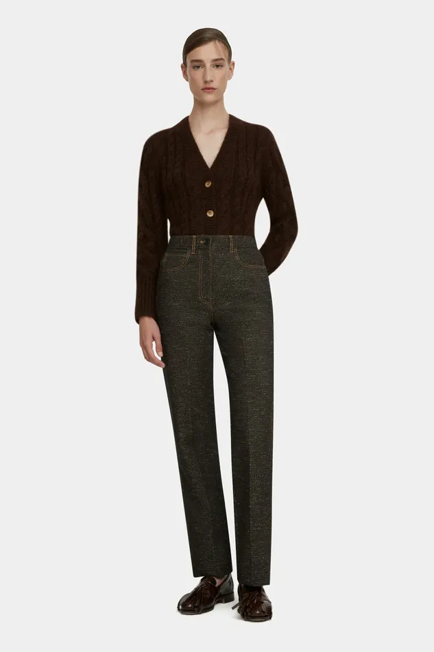 Denim Ziggy Trousers in Black Denim 8211 Emilia Wickstead Women Denim Ziggy Trousers in Black Denim 8211 Emilia Wickstead Women