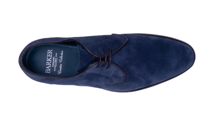Derby 8211 Navy Suede Men Barker Shoes Mens Derbys