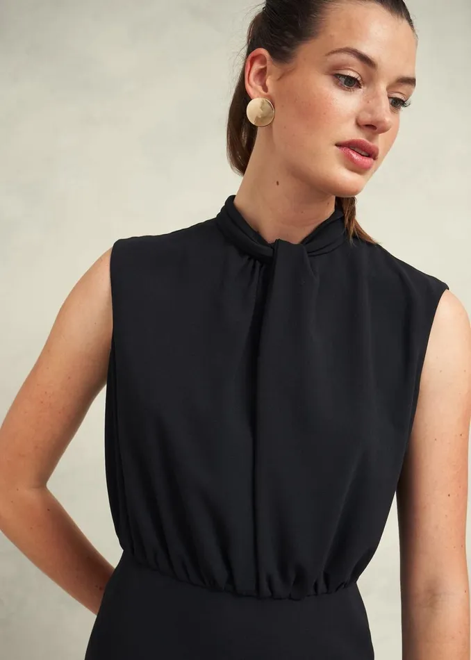 Dresses and Jumpsuits Women HOBBS Camille Twist Neck Dress Black