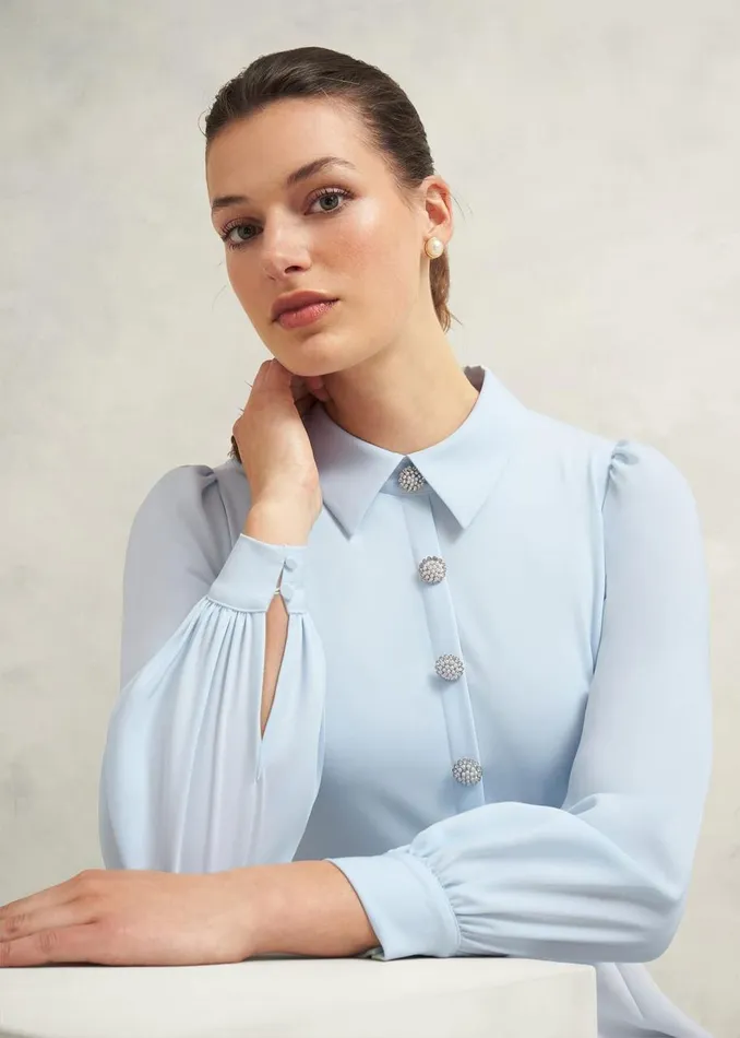 Dresses and Jumpsuits Women HOBBS Petite Ayla Dress Pale Blue