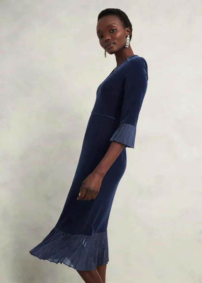 Dresses and Jumpsuits Women HOBBS Petite Mary Dress Riverside Blue
