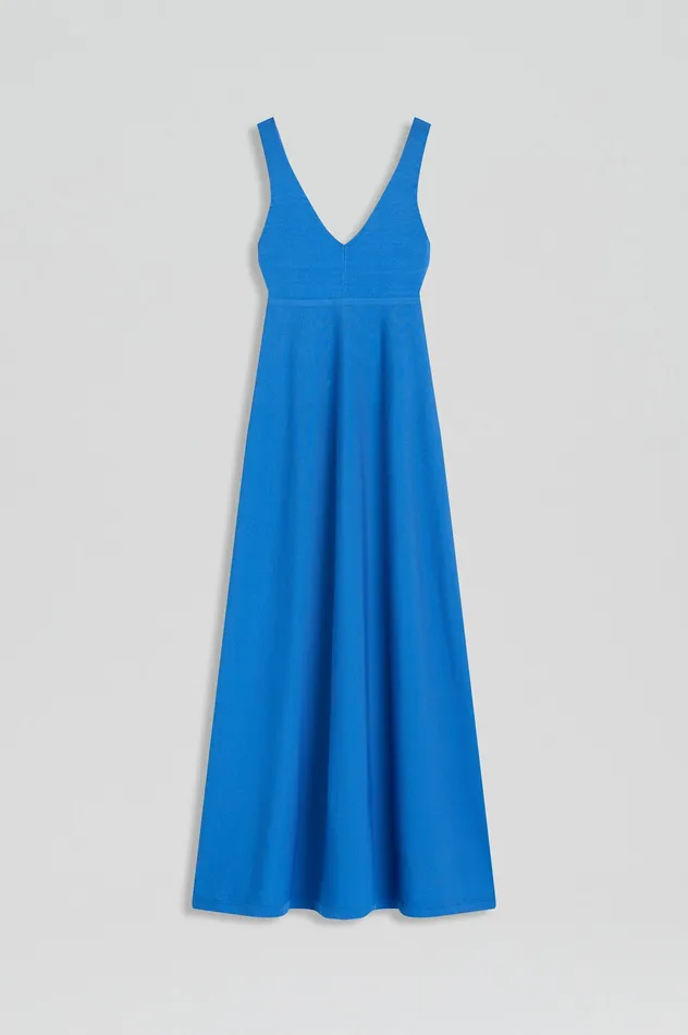 Dresses CREPE KNIT V NECK DRESS PRUSSIANBLUE 8211 Scanlan Theodore Women Dresses CREPE KNIT V NECK DRESS PRUSSIANBLUE 8211 Scanlan Theodore Women