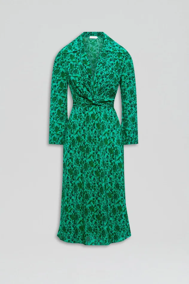 Dresses Scanlan Theodore Women SILK BOTANICAL DRESS VERDE Dresses Scanlan Theodore Women SILK BOTANICAL DRESS VERDE