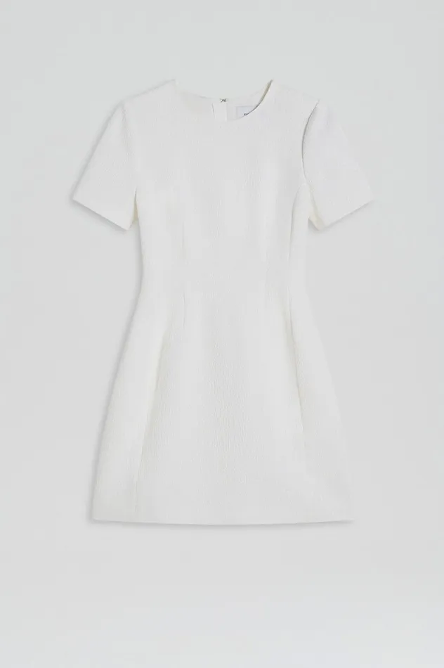 Dresses STRETCH REPTILE MINI DRESS WHITE Scanlan Theodore Women