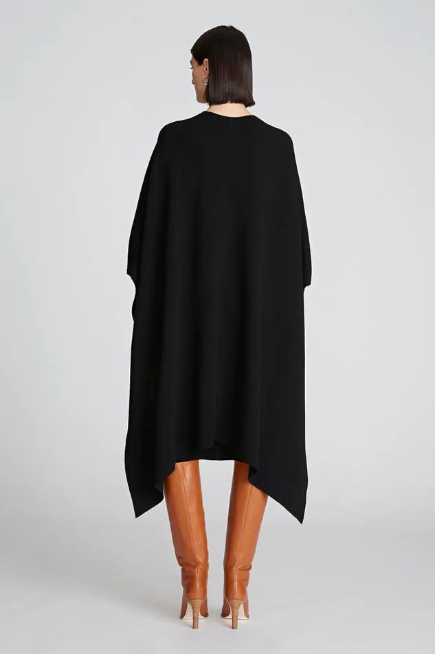 Dresses Women Halston Amal Dress In Merino Wool Black Dresses Women Halston Amal Dress In Merino Wool Black