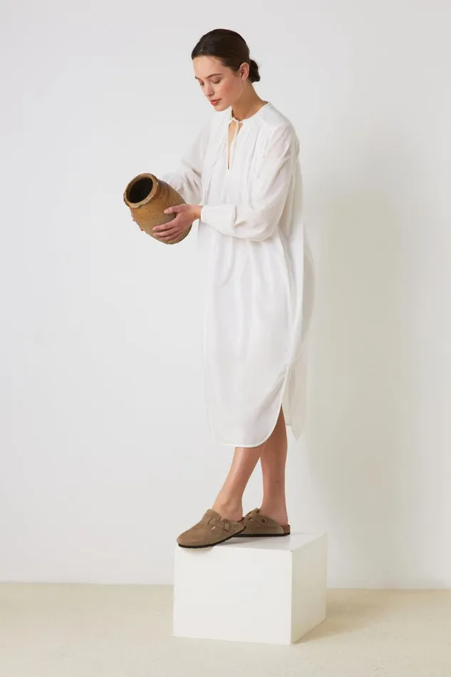 Dresses Women Leon and Harper Rizhom Plainy Dress White
