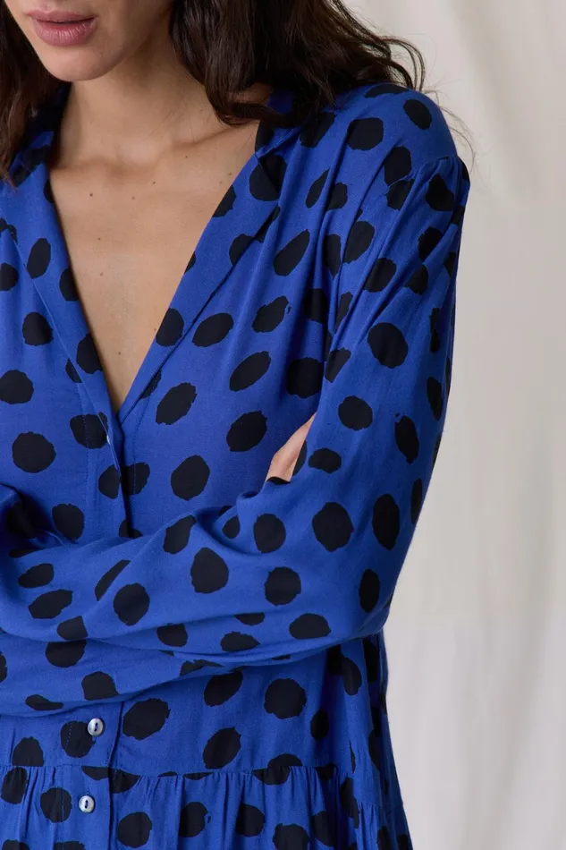 Dresses Women Leon and Harper Robbie Spot Dress Blue