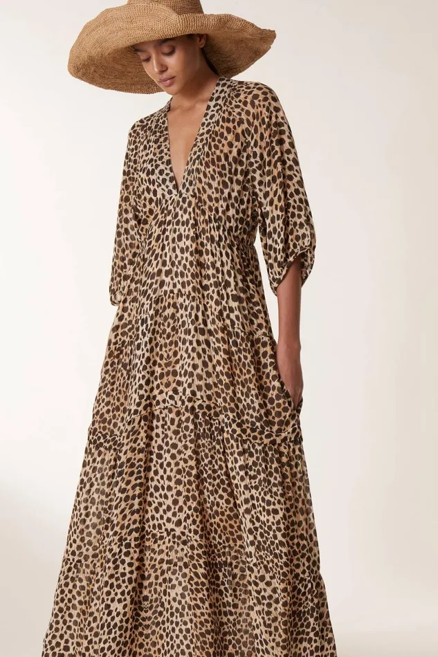 Dresses Women Leon and Harper Robe Rizi Feline Beige