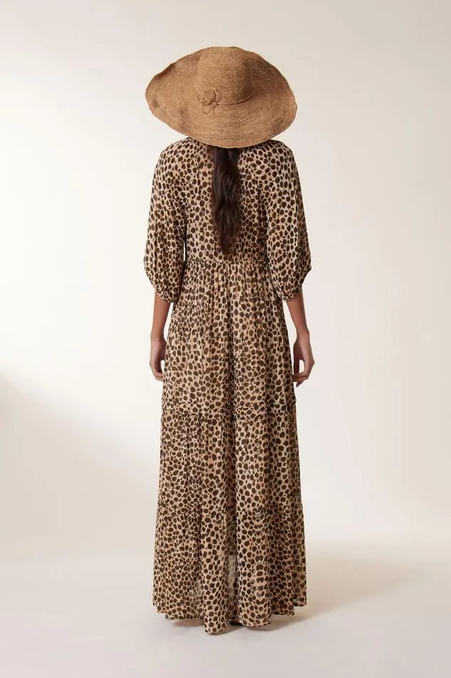 Dresses Women Leon and Harper Robe Rizi Feline Beige