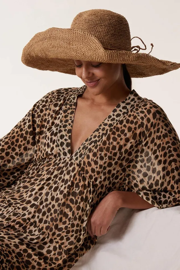 Dresses Women Leon and Harper Robe Rizi Feline Beige
