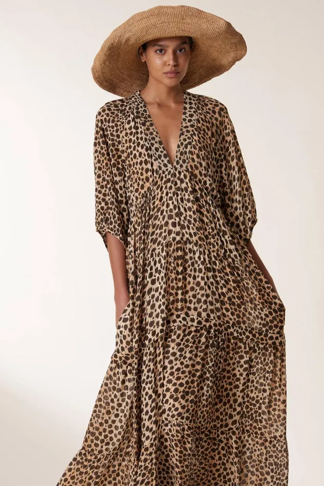Dresses Women Leon and Harper Robe Rizi Feline Beige