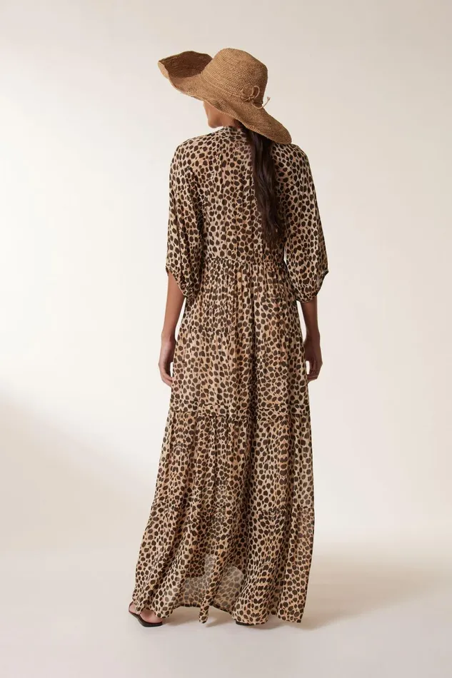 Dresses Women Leon and Harper Robe Rizi Feline Beige
