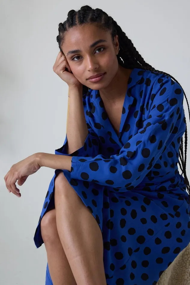 Dresses Women Leon and Harper Rolie Spot Dress Blue