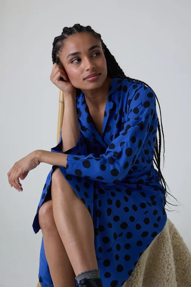 Dresses Women Leon and Harper Rolie Spot Dress Blue
