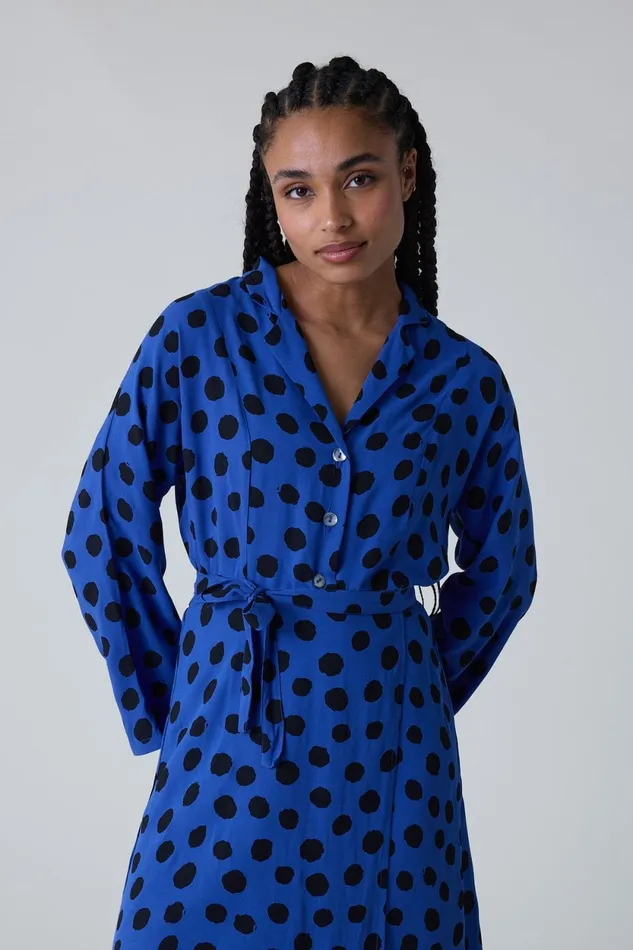 Dresses Women Leon and Harper Rolie Spot Dress Blue
