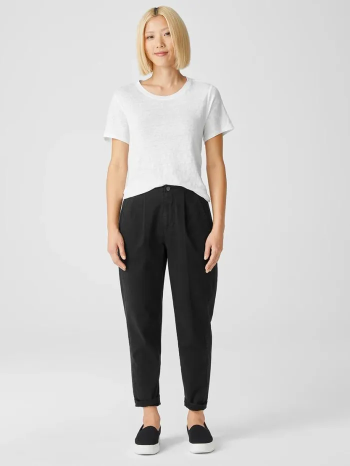 Eileen Fisher Denim Organic Cotton Denim Tapered Pant Black 8211 Shop