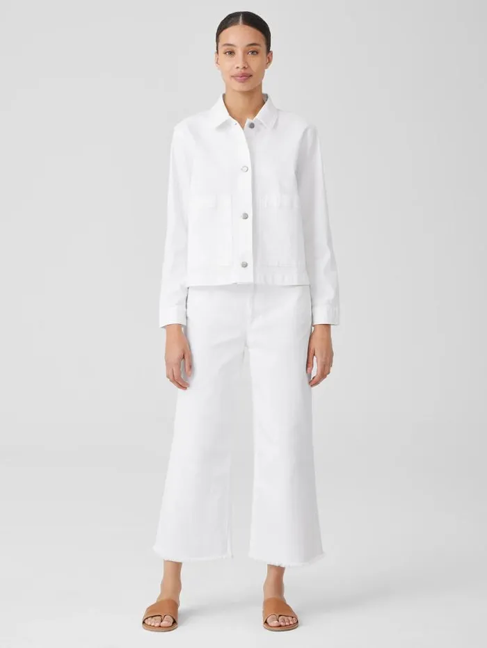Eileen Fisher Denim Organic Cotton Denim WideLeg Jean White 8211 Shop