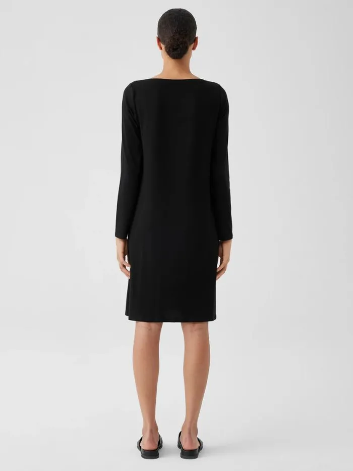 Eileen Fisher Extended Sizing 1X3X Fine Jersey Cowl Neck Dress Black 8211 Shop