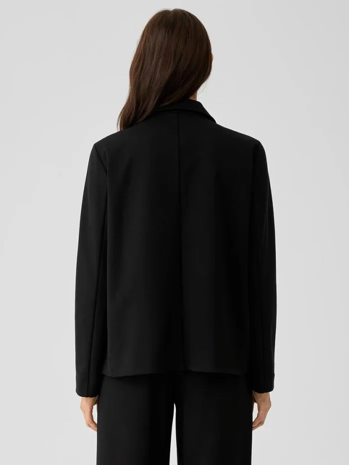 Eileen Fisher Extended Sizing 1X3X Washable Flex Ponte Notch Collar Blazer Black 8211 Shop