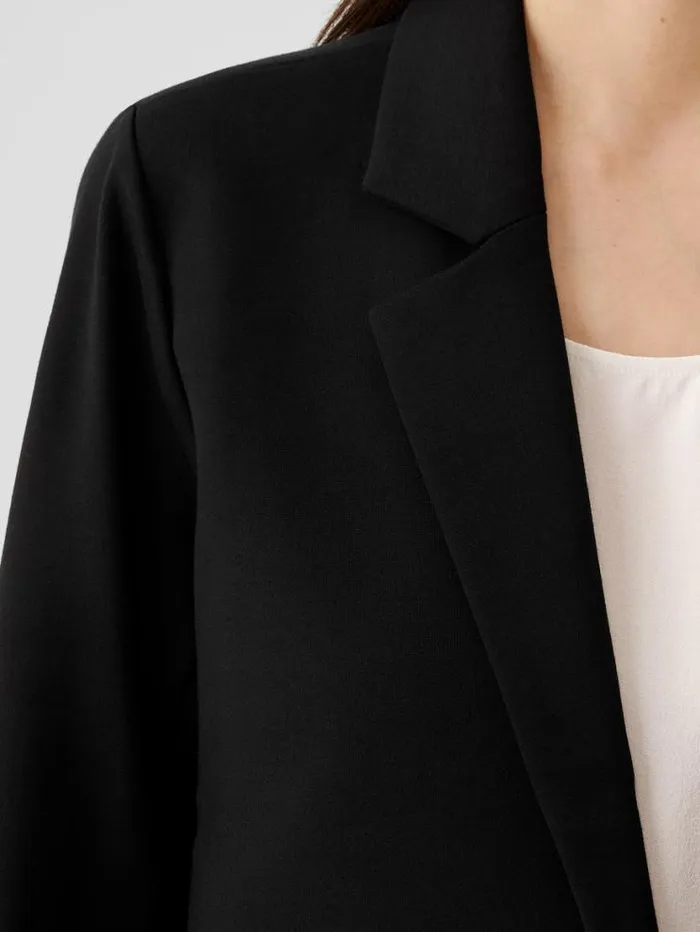 Eileen Fisher Extended Sizing 1X3X Washable Flex Ponte Notch Collar Blazer Black 8211 Shop