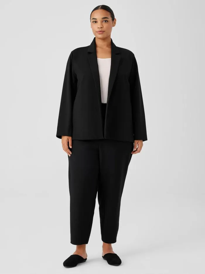 Eileen Fisher Extended Sizing 1X3X Washable Flex Ponte Notch Collar Blazer Black 8211 Shop