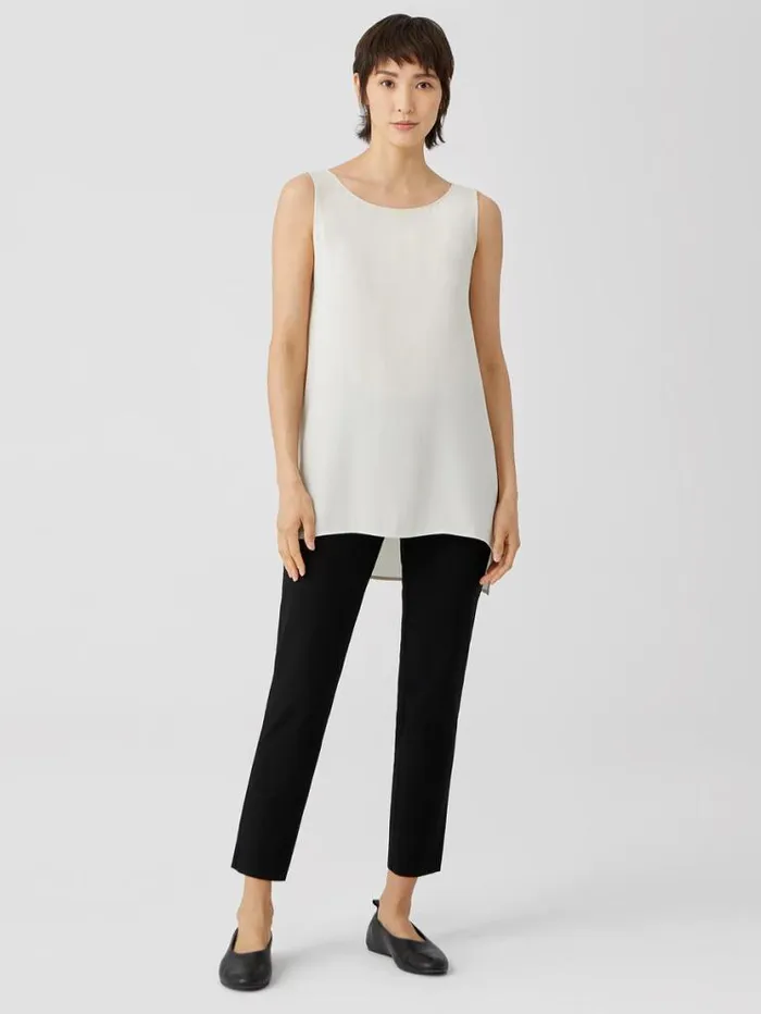 Eileen Fisher Pants Shorts and Jumpsuits Washable Stretch Crepe Slim Ankle Pant Black 8211 Shop