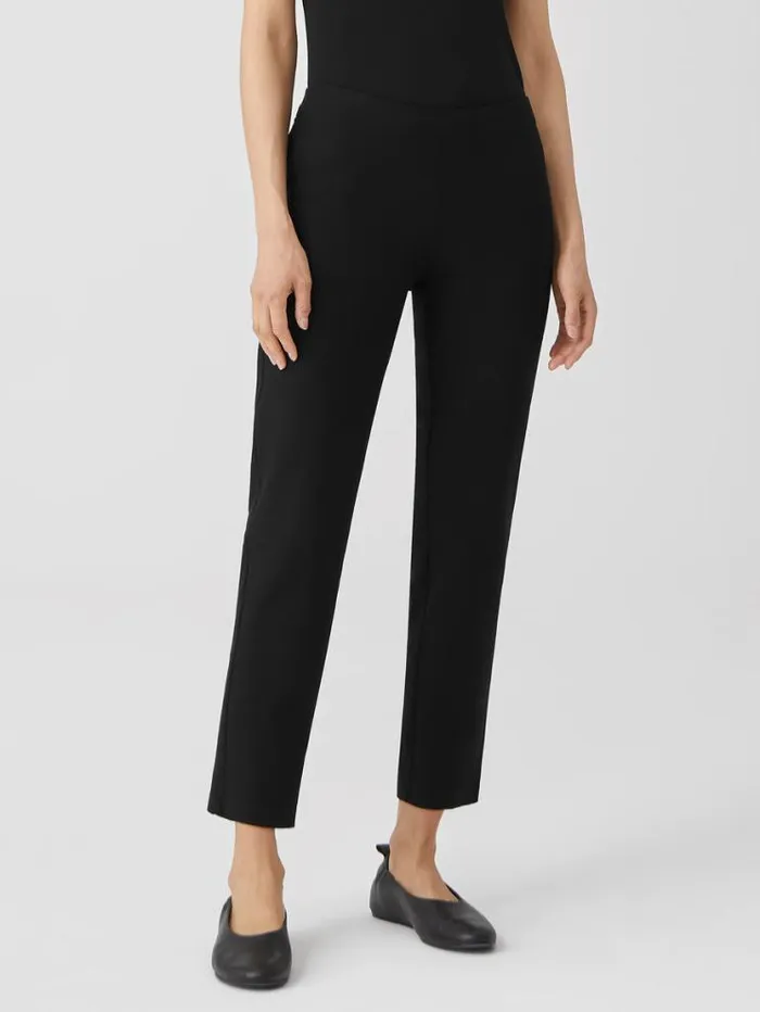 Eileen Fisher Pants Shorts and Jumpsuits Washable Stretch Crepe Slim Ankle Pant Black 8211 Shop