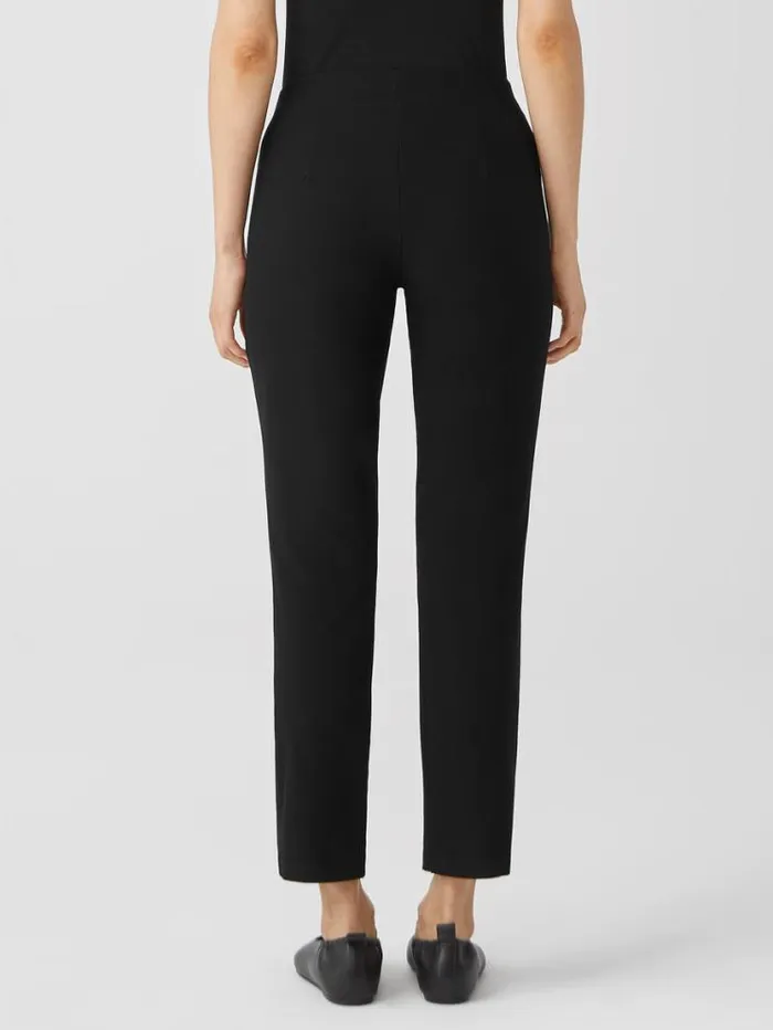 Eileen Fisher Pants Shorts and Jumpsuits Washable Stretch Crepe Slim Ankle Pant Black 8211 Shop