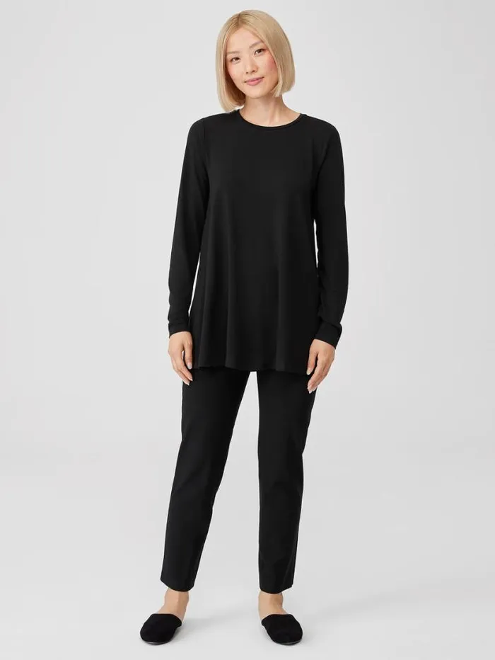 Eileen Fisher Pants Shorts and Jumpsuits Washable Stretch Crepe Slim Ankle Pant Black 8211 Shop