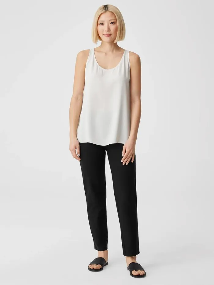 Eileen Fisher Pants Shorts and Jumpsuits Washable Stretch Crepe Slim Ankle Pant Black 8211 Shop