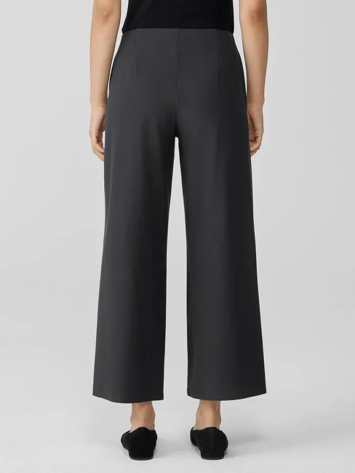 Eileen Fisher Pants Shorts and Jumpsuits Washable Stretch Crepe WideLeg Pant Graphite 8211 Shop