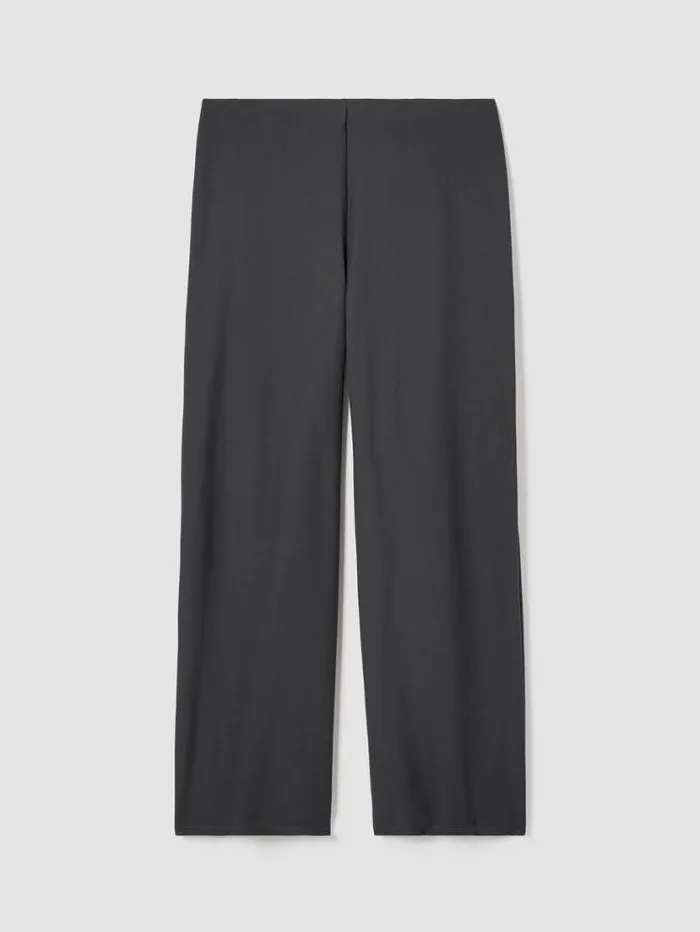 Eileen Fisher Pants Shorts and Jumpsuits Washable Stretch Crepe WideLeg Pant Graphite 8211 Shop
